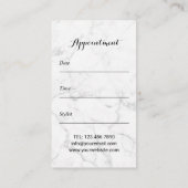 Friseur Salon Modernes Schwarzes & Gold Haar Termi Terminkarte (Rückseite)