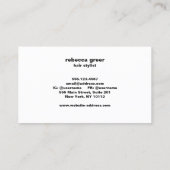 Friseur Salon Rose Gold Imitate Sequenzen Visitenkarte (Rückseite)