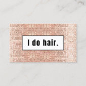 Friseur Salon Rose Gold Imitate Sequenzen Visitenkarte (Vorderseite)