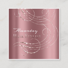 Friseur Salon Salon Sitzplatz Karte Rosa