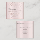 Friseur Salon Salon Sitzplatz Karte Rosa Pasta (Vorne/Hinten)