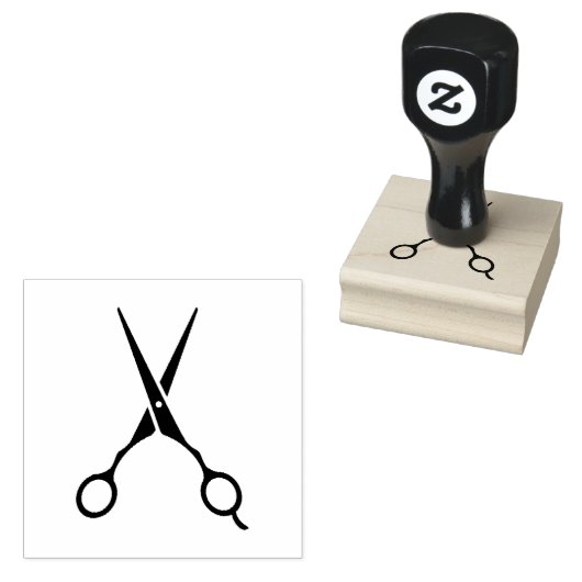 Friseur-Salon-Schere Gummistempel (Stempel)