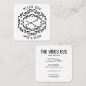 Friseur Salon Schere Rose Weintrauben Magical Boho Quadratische Visitenkarte (Vorne/Hinten)