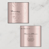 Friseur Salon Sitzplatz Karte Rosa Rosa (Vorne/Hinten)