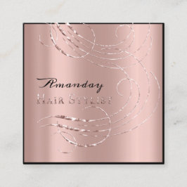 Friseur Salon Sitzplatz Karte Rosa Rosa