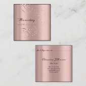 Friseur Salon Sitzplatz Karte Rosa Rosa (Vorne/Hinten)