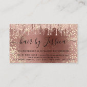 Friseur Salon Stylist Friseur Nägel Makeup Vip Visitenkarte (Rückseite)