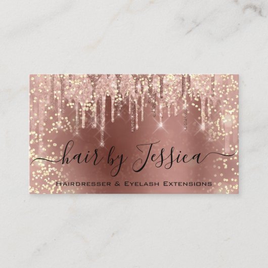 Friseur Salon Stylist Friseur Nägel Makeup Vip Visitenkarte (Vorderseite)