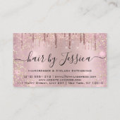 Friseur-Salon Stylist Friseur Schere Rose Visitenkarte (Rückseite)