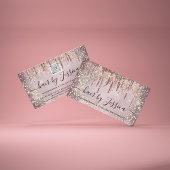 Friseur Salon Stylist Frisör Rose Tropfen QR Code Visitenkarte