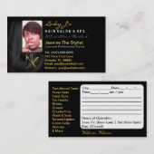 Friseur-Salon Stylist Termin Business Foto Karte (Vorne/Hinten)