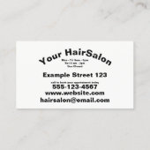 Friseur Salon - Verschiedene Frisuren Visitenkarte (Rückseite)