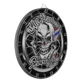 Friseur-Schädel: Rasieren des Gesichtes Dartscheibe (Vorderseite Links)