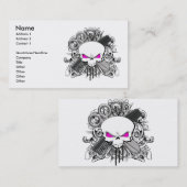 Friseur-Schädel-Visitenkarte Visitenkarte (Vorne/Hinten)