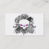 Friseur-Schädel-Visitenkarte Visitenkarte (Rückseite)
