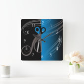 Friseur-Schere Konzept rund Uhr (Zuhause)