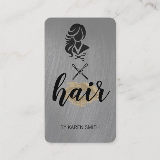 Friseur | Schere | Salon Visitenkarte (Vorderseite)