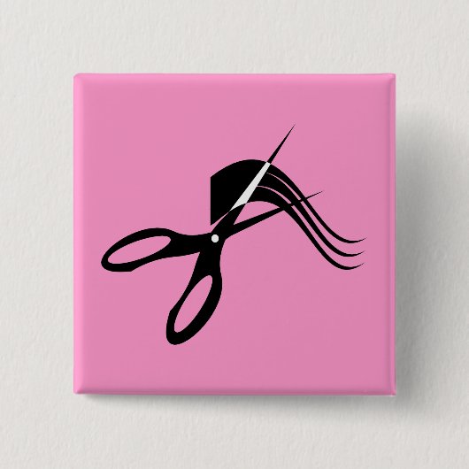 Friseur-Scheren - Haar-Stylist Button (Vorderseite)