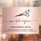 Friseur-Schönheitssalon Rose Gold Fensteraufkleber (Blatt 2)