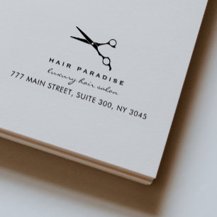 Friseur Schönheitssalon Rücksendeadresse Permastempel