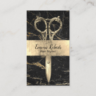 Friseur Schwarz & Gold Marbella Salon Terminkarte