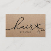 Friseur Schwarze Schere Minimalistisch Schönheitss Visitenkarte (Vorderseite)