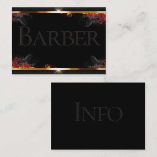 Friseur-Schwarzes, Grau, Gold Visitenkarte (Vorne/Hinten)