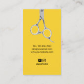 Friseur Shop Black Barber Pole Minimalistische Haa Visitenkarte (Rückseite)