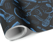 Friseur-Shop Haarschnitt-Haarstiftwerkzeug-Geschen Geschenkpapier (Rolleneckpunkt)