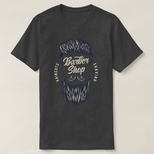 Friseur Shop Haarschnitt T-Shirt (Design vorne)