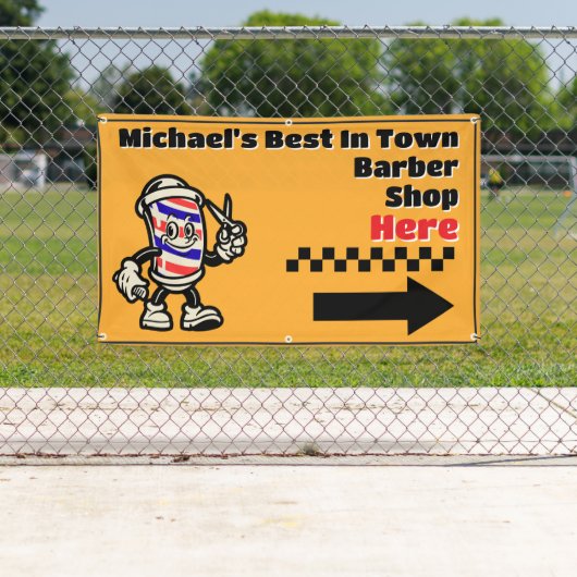 Friseur-Shop hier Arrow drehen rechts Promo Banner (Insitu)