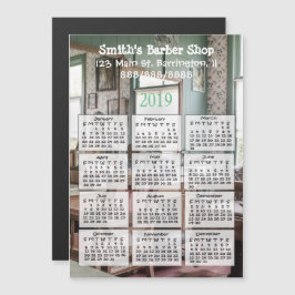 Friseur Shop Mini Kalender Magnet 2019