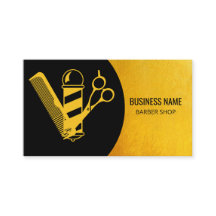 Friseur Shop Moderne Black & Gold Hair Stylist