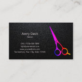 Friseur Shop Moderne farbenfrohe Schere Friseur St Visitenkarte (Rückseite)