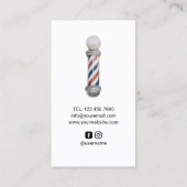 Friseur-Shop Razzia & Rose Blume Tattoo Barbershop Visitenkarte (Rückseite)