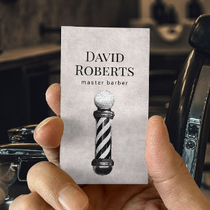 Friseur Shop Vintag Barber Pole Barbershop Hair Visitenkarte