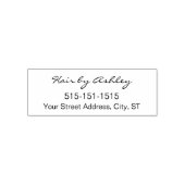 Friseur-Skript Name Telefon Adresse Permastempel (Design)