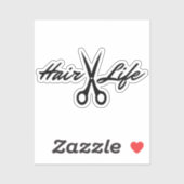Friseur Slogan Haare Lebensgeschenk für Friseurin Aufkleber (Blatt)