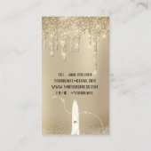 Friseur Smoky Gold Tropfen Glitzer Scheren Visitenkarte (Rückseite)