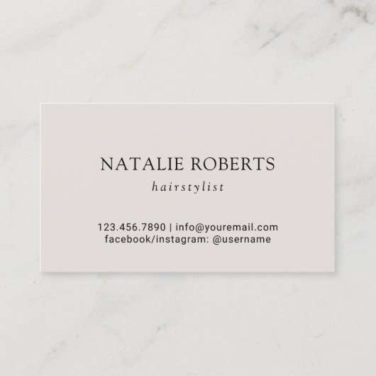 Friseur-Stilfserie Curly Frische Pasta machen Foto Visitenkarte (Rückseite)