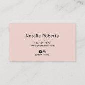 Friseur-Stilfserlebnis Elegante Rosa Schönheitssal Visitenkarte (Rückseite)