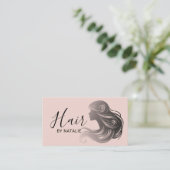Friseur-Stilfserlebnis Elegante Rosa Schönheitssal Visitenkarte (Stehend Vorderseite)