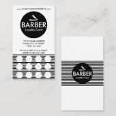 FRISEUR-Streifen-Briefmarkenkarte Treuekarte (Vorne/Hinten)