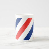 Friseur-Streifen Porzellantasse (Vorderseite)