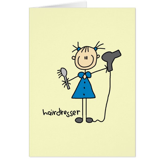 Friseur-Strichmännchen (Vorne)