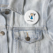 Friseur-Strichmännchen Button (Beispiel)