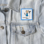 Friseur-Strichmännchen Button (Beispiel)