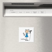 Friseur-Strichmännchen Magnet (In Situ (Geschirrspüler))