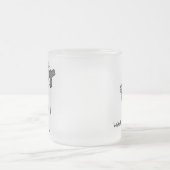 Friseur-Strichmännchen Mattglastasse (Mittel)