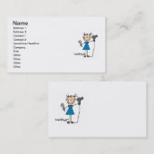 Friseur-Strichmännchen Visitenkarte (Vorne/Hinten)